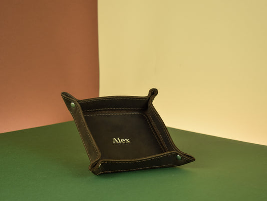 Leather tray